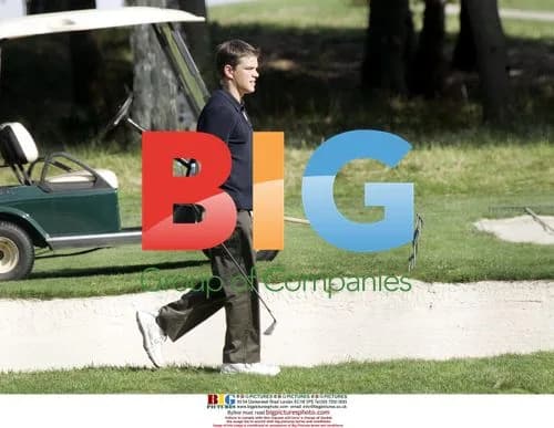 Matt Damon playing golf in Deauville