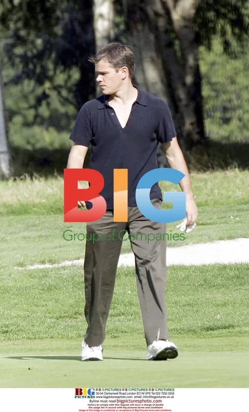Matt Damon playing golf in Deauville