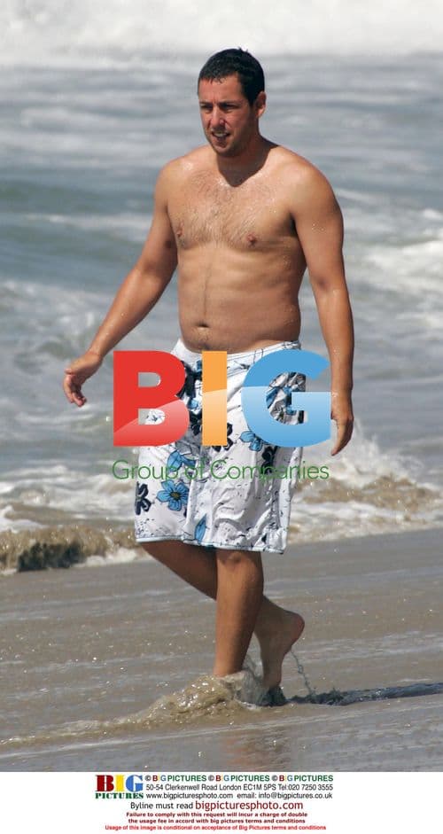 Adam Sandler Enjoys Beach Day
