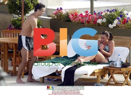 Michelle Heaton and Andrew Scott Lee Poolside