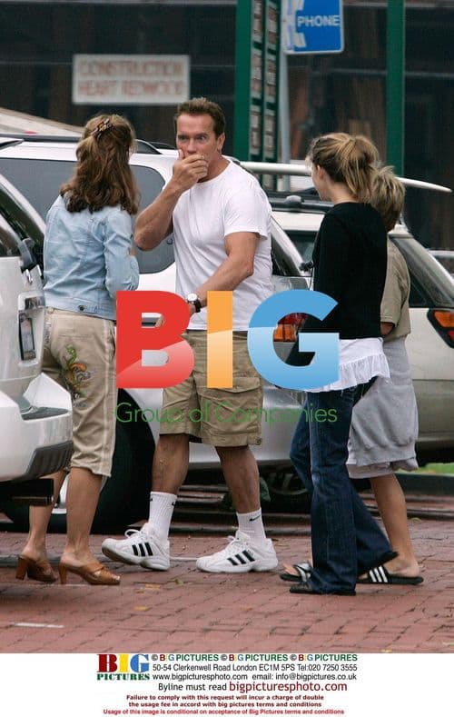 Arnold Schwarzenegger and Family in Malibu
