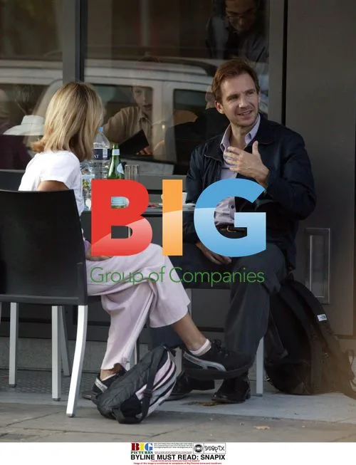 Ralph Fiennes Meets Friend for Coffee