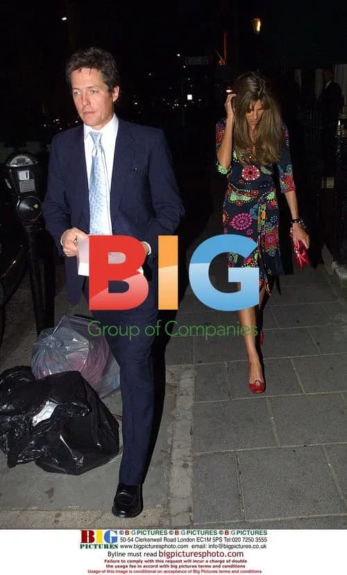Actor Hugh Grant and Jemima Goldsmith Khan in Soho