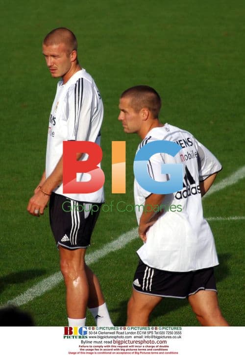 Beckham and Owen Train with Real Madrid