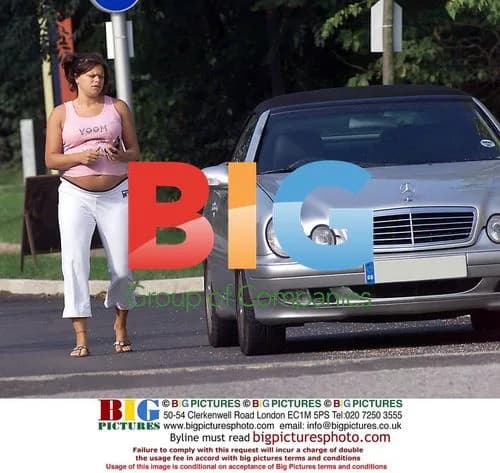 Jade Goody Visits McDonald's with Son
