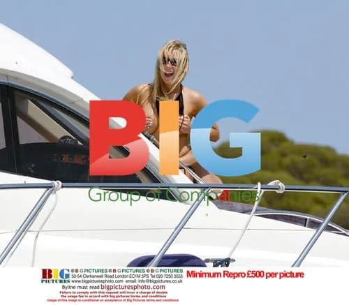 Abi Titmus Sunbathing on Yacht in France
