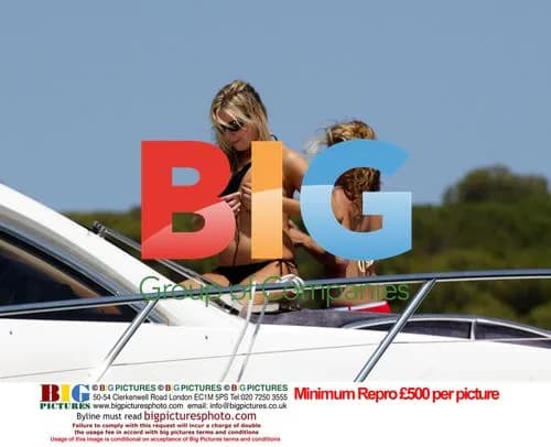 Abi Titmus Relaxing on Yacht