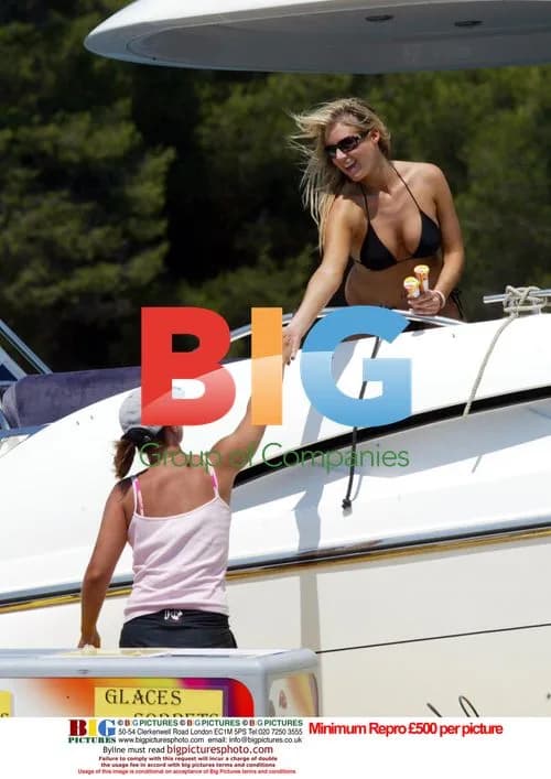Abi Titmus on yacht in South of France