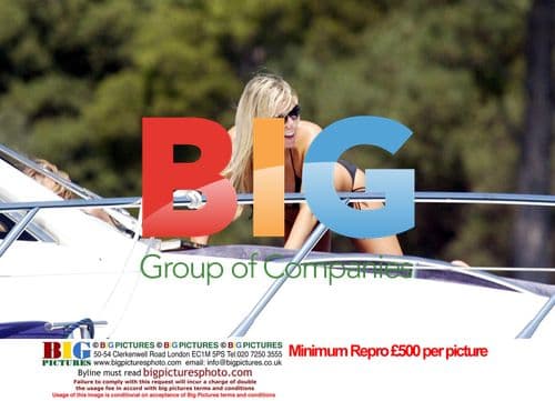 Abi Titmus on yacht in South of France