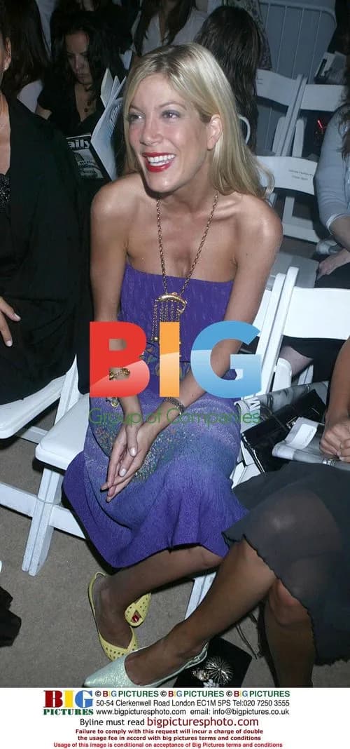 Tori Spelling at J. Mendel Fashion Show