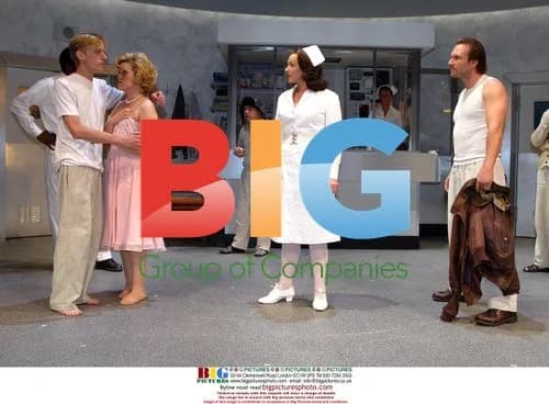 Christian Slater, Frances Barber and Mackenzie Crook in "One Flew Over The Cuckoo's Nest"