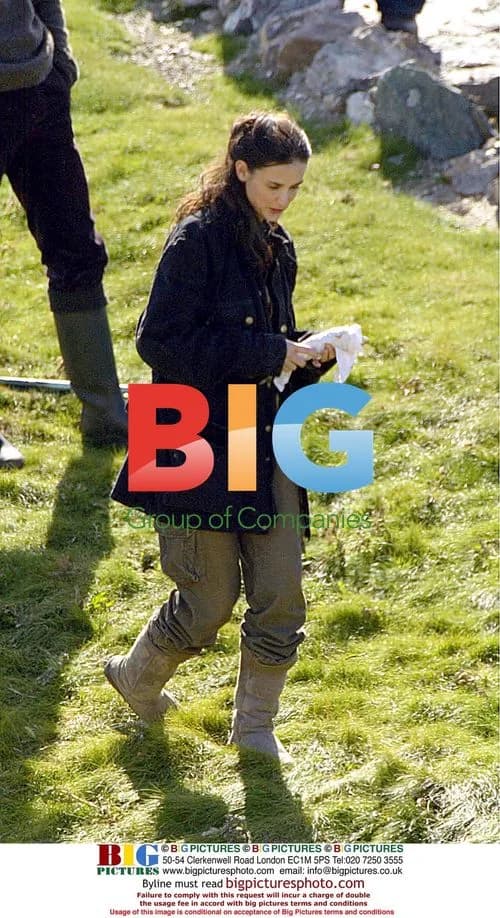 Demi Moore on Film Set in North Wales