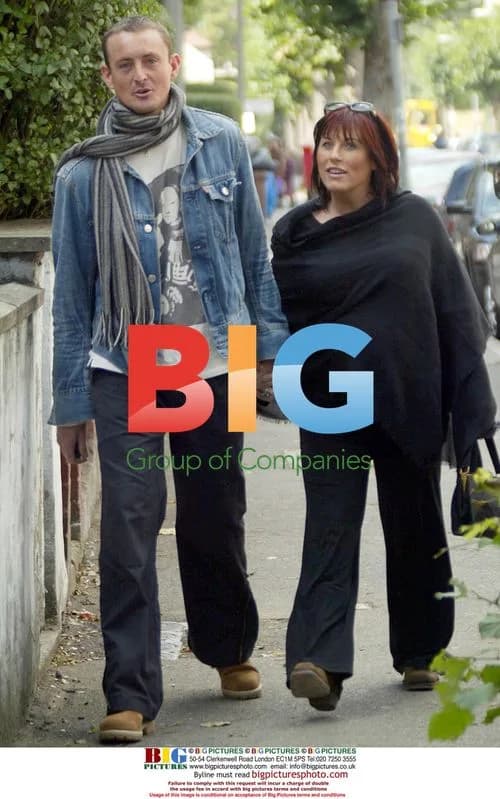 Jessie Wallace Leaves Home with Dog