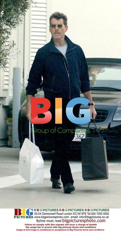 Pierce Brosnan and Keely Shaye Smith Shopping in Beverly Hills