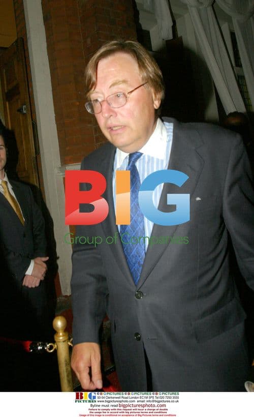 David Mellor and female friend at 'Woman in White' afterparty