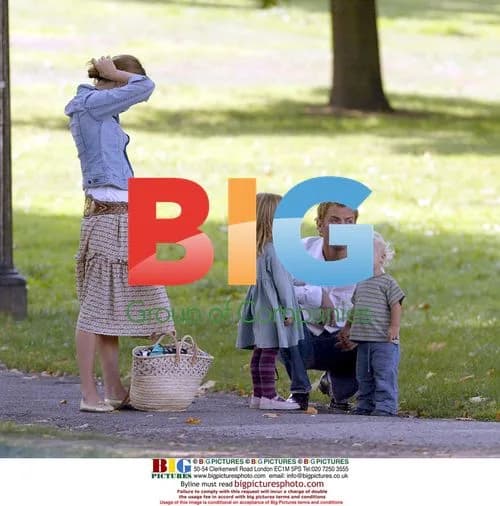 Jude Law with children in park