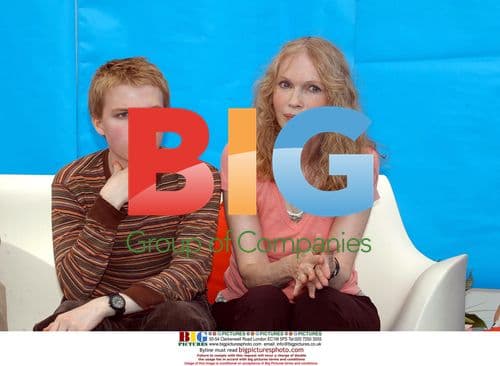 Mia Farrow and son Seamus at Venice Film Festival