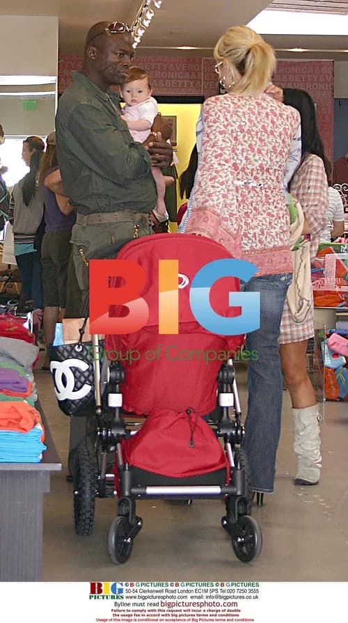 Heidi Klum and Seal with baby in Beverly Hills