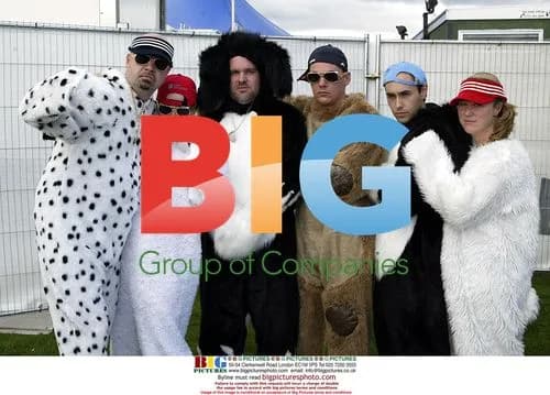 Chris Moyles and Radio One Crew Dressed as Tribute Act