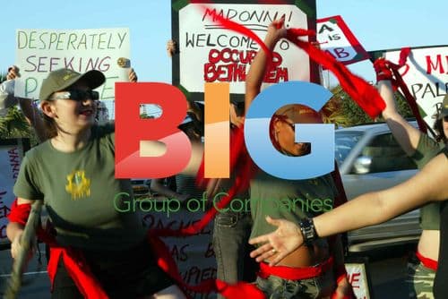 Madonna Arrival Protest in Tel Aviv