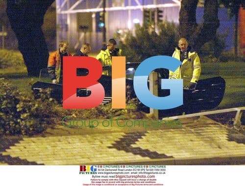 Crashed Mercedes Near Old Trafford