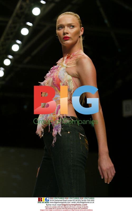 Model Jodie Kidd at London Fashion Week