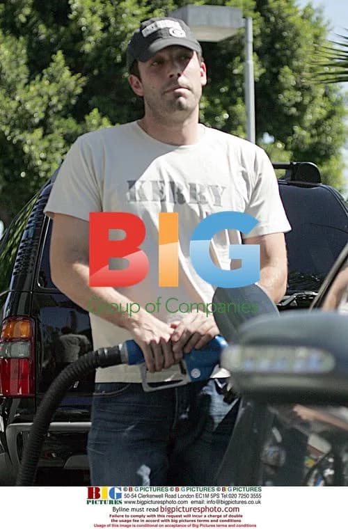 Ben Affleck Grabs Coffee and Pumps Gas in Brentwood