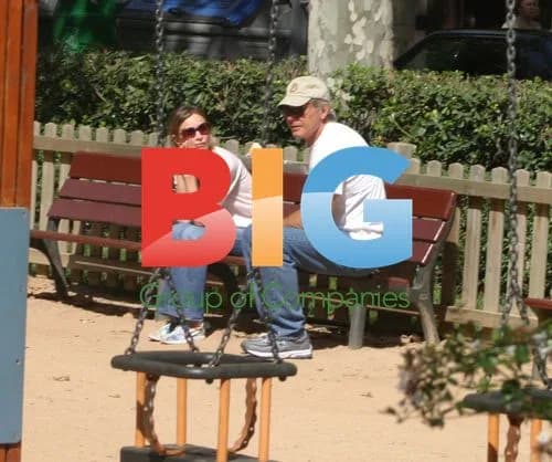 Harrison Ford with Calista Flockhart and Son in Barcelona