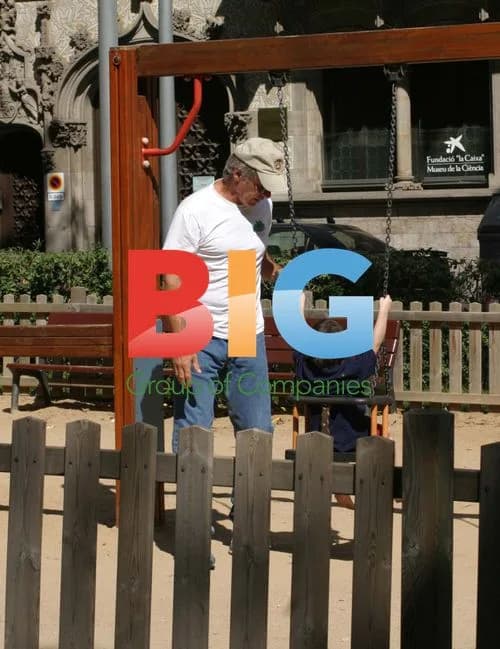 Harrison Ford with Calista Flockhart and son in Barcelona