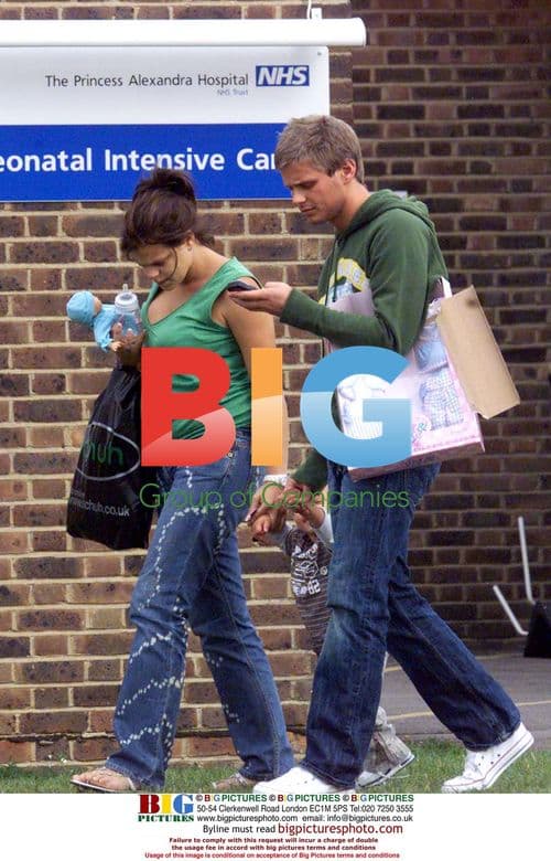 Jade Goody and Jeff Brazier visit newborn son