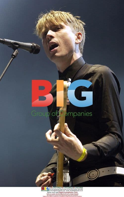 Alex Kapranos of 'Franz Ferdinand' performing