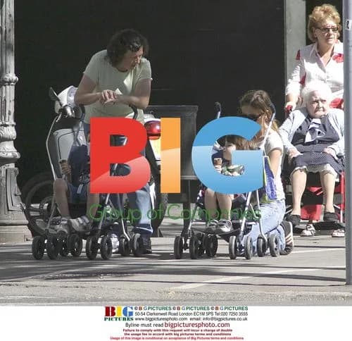 Calista Flockhart and son Liam in Barcelona