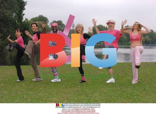 Celebrities at Pink Aerobics Charity Event