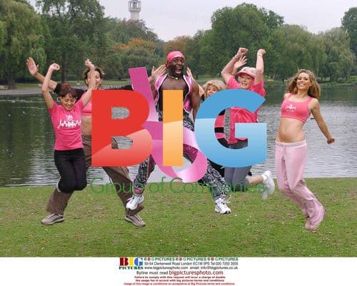 Celebrities at Pink Aerobics Event in London