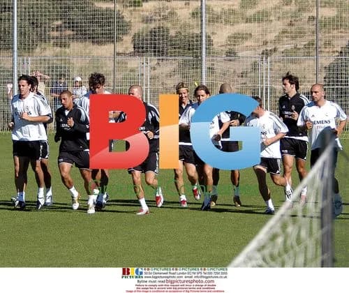 Real Madrid Galacticos Train for Champions League