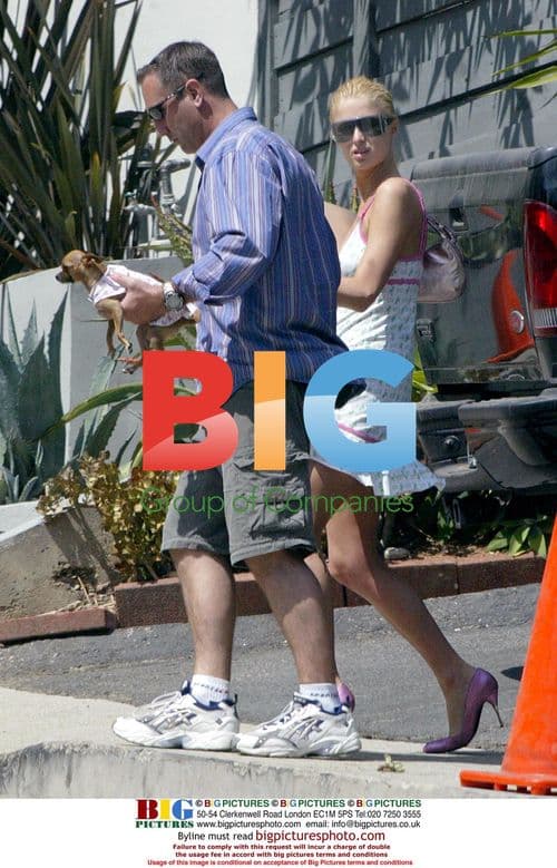 Paris Hilton and Tinkerbell in Matching Outfits