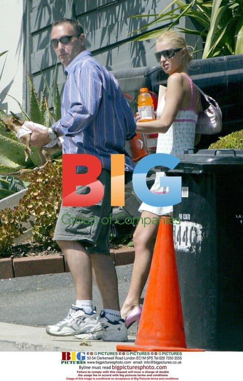 Paris Hilton and Tinkerbell Leave Friend's House