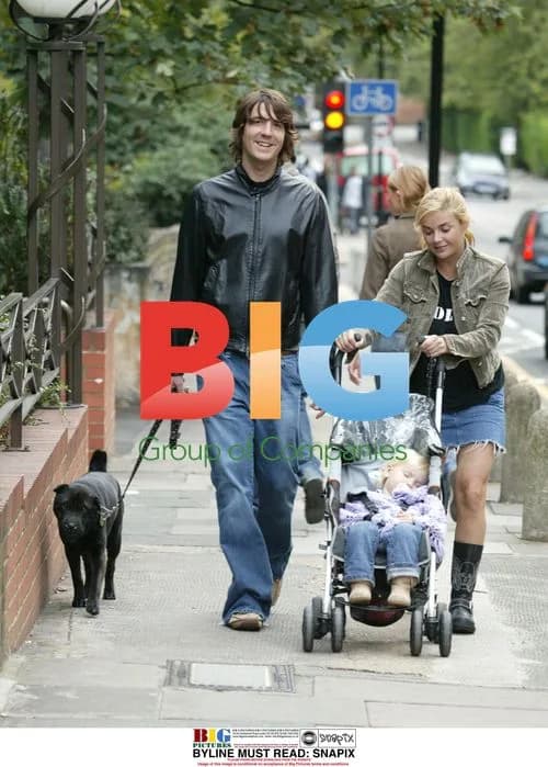Gail Porter-Hipgrave and family stroll in London