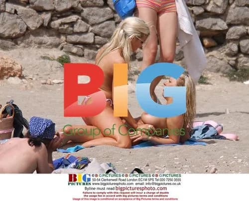 Glamour models Tara and Delta on holiday in Spain