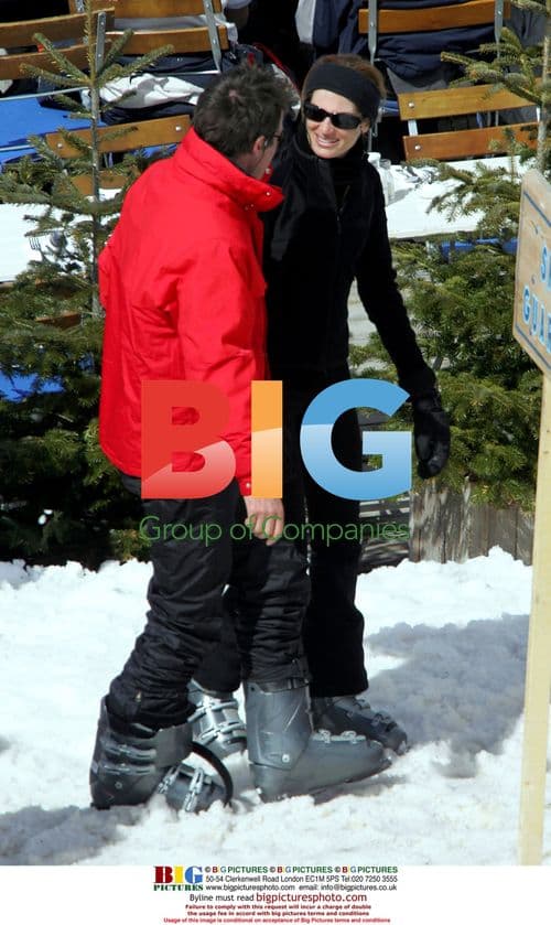 Hugh Grant and Jemina Goldsmith Ski Holiday