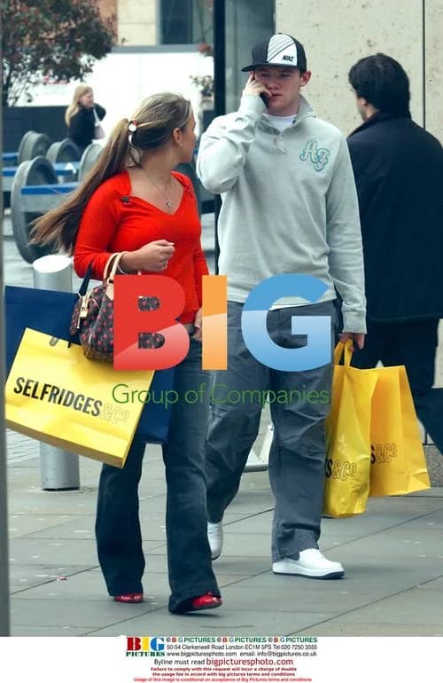 Wayne Rooney and Coleen McLoughlin Shopping in Manchester
