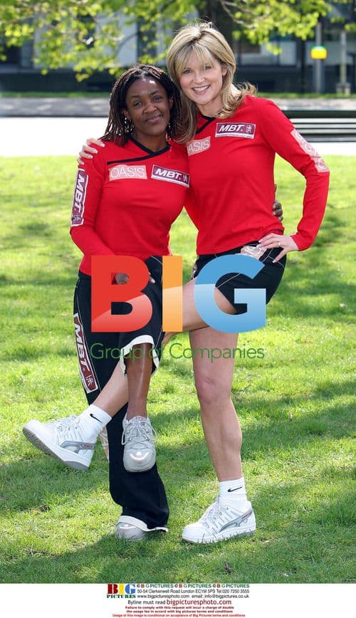 Anthea Turner and Diane Louise Jordan at London Marathon Photocall