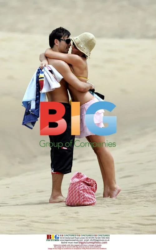 Michelle Heaton and Andy Scott-Lee on Beach