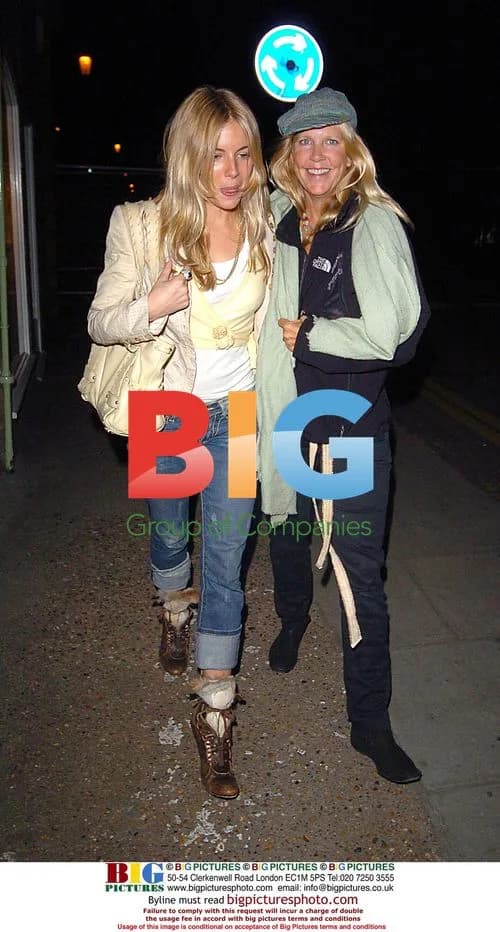 Sienna Miller Dining with Friends