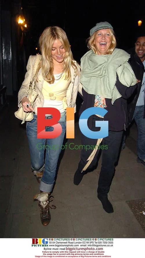 Sienna Miller Enjoys Meal with Friends