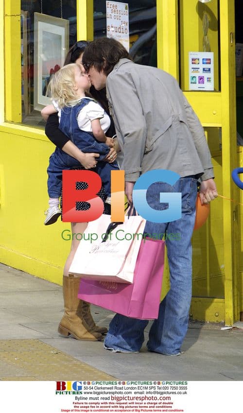 Gail Porter with daughter Honey, estranged husband Dan