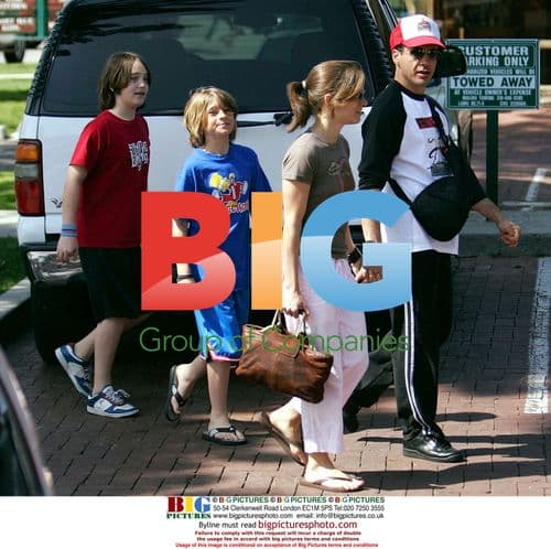 Robert Downey Jr. with family in Malibu
