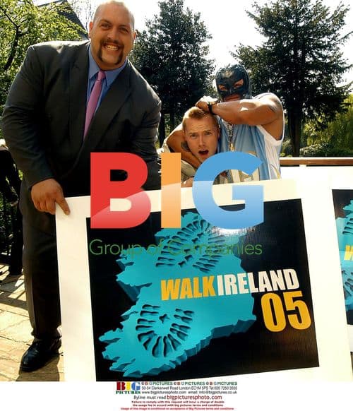 Ronan Keating with WWE Wrestlers