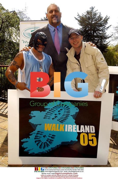 Ronan Keating with WWE Wrestlers