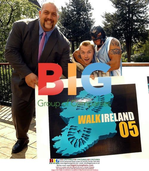 Ronan Keating with WWE Wrestlers